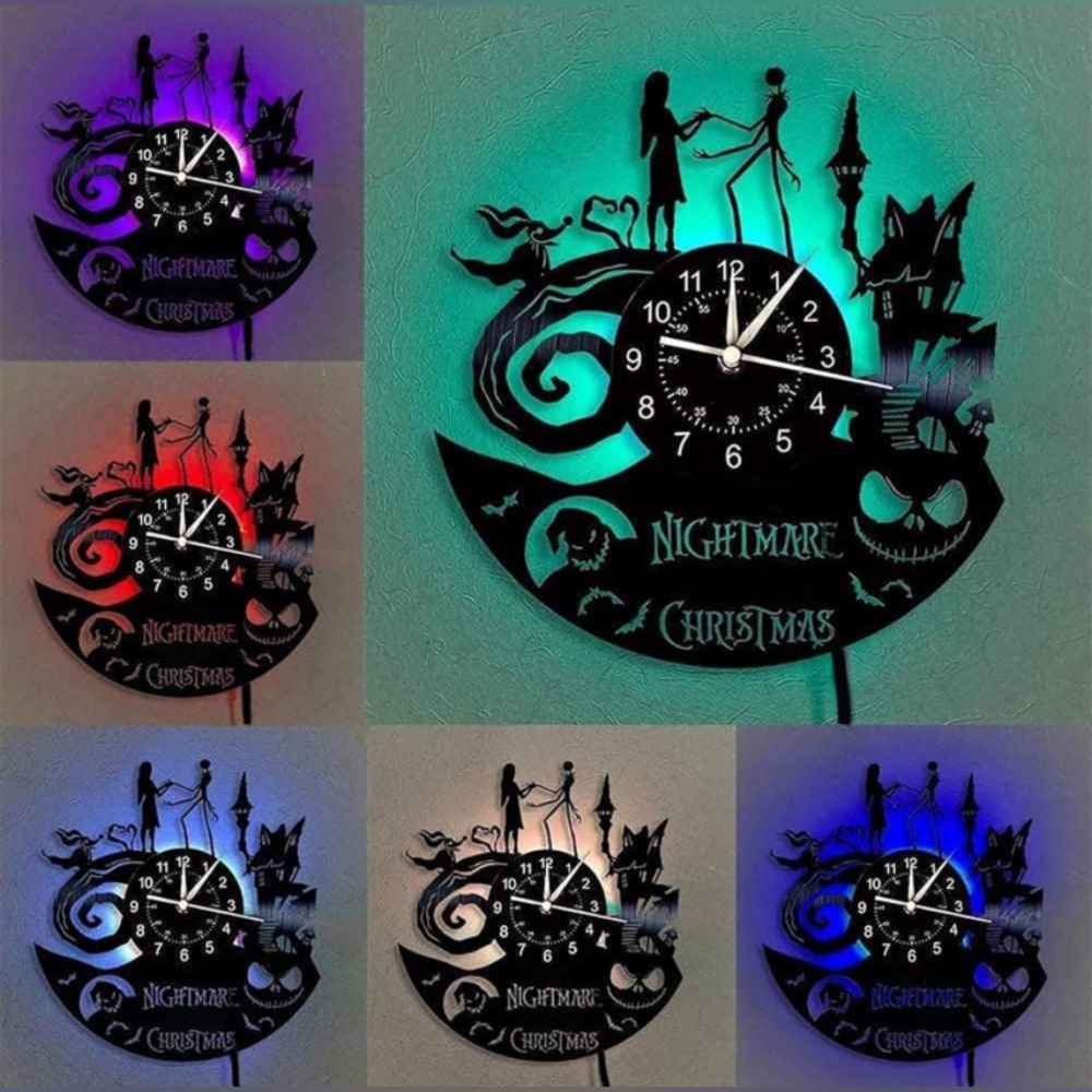 Nightmare Before Christmas LED Color Changing Light Up Clock(7 different colors)